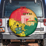 Ghana Republic Day Spare Tire Cover Black Star Square - Grunge Style