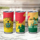 Personalized Ghana Republic Day Tumbler Cup Black Star Square - Grunge Style