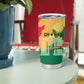 Personalized Ghana Republic Day Tumbler Cup Black Star Square - Grunge Style