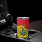 Personalized Ghana Republic Day Tumbler Cup Black Star Square - Grunge Style