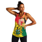 Personalized Ghana Republic Day Women Racerback Tank Black Star Square - Grunge Style