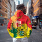 Personalized Ghana Republic Day Zip Hoodie Black Star Square - Grunge Style