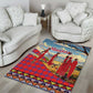 Maasai Adumu Dance Area Rug Shuka Pattern - Kenya Safari