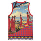 Maasai Adumu Dance Basketball Jersey Shuka Pattern - Kenya Safari LT15