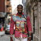 Maasai Adumu Dance Long Sleeve Button Shirt Shuka Pattern - Kenya Safari