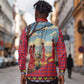 Maasai Adumu Dance Long Sleeve Button Shirt Shuka Pattern - Kenya Safari