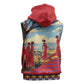 Maasai Adumu Dance Sleeveless Hoodie Shuka Pattern - Kenya Safari - African Pride