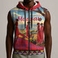 Maasai Adumu Dance Sleeveless Zip Hoodie Shuka Pattern - Kenya Safari - African Pride