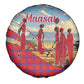 Maasai Adumu Dance Spare Tire Cover Shuka Pattern - Kenya Safari