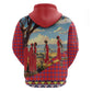 Maasai Adumu Dance Zip Hoodie Shuka Pattern - Kenya Safari