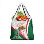 Algeria Independence Day Grocery Bag Coat Of Arms With Maqam Echahid