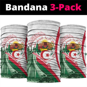 Algeria Independence Day Neck Gaiter Coat Of Arms Maqam Echahid LT15