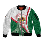 Algeria Independence Day Sleeve Zip Bomber Jacket Coat Of Arms With Maqam Echahid
