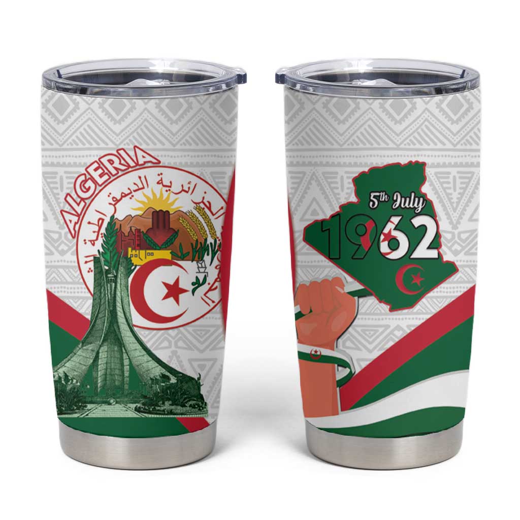 Algeria Independence Day Tumbler Cup Coat Of Arms With Maqam Echahid