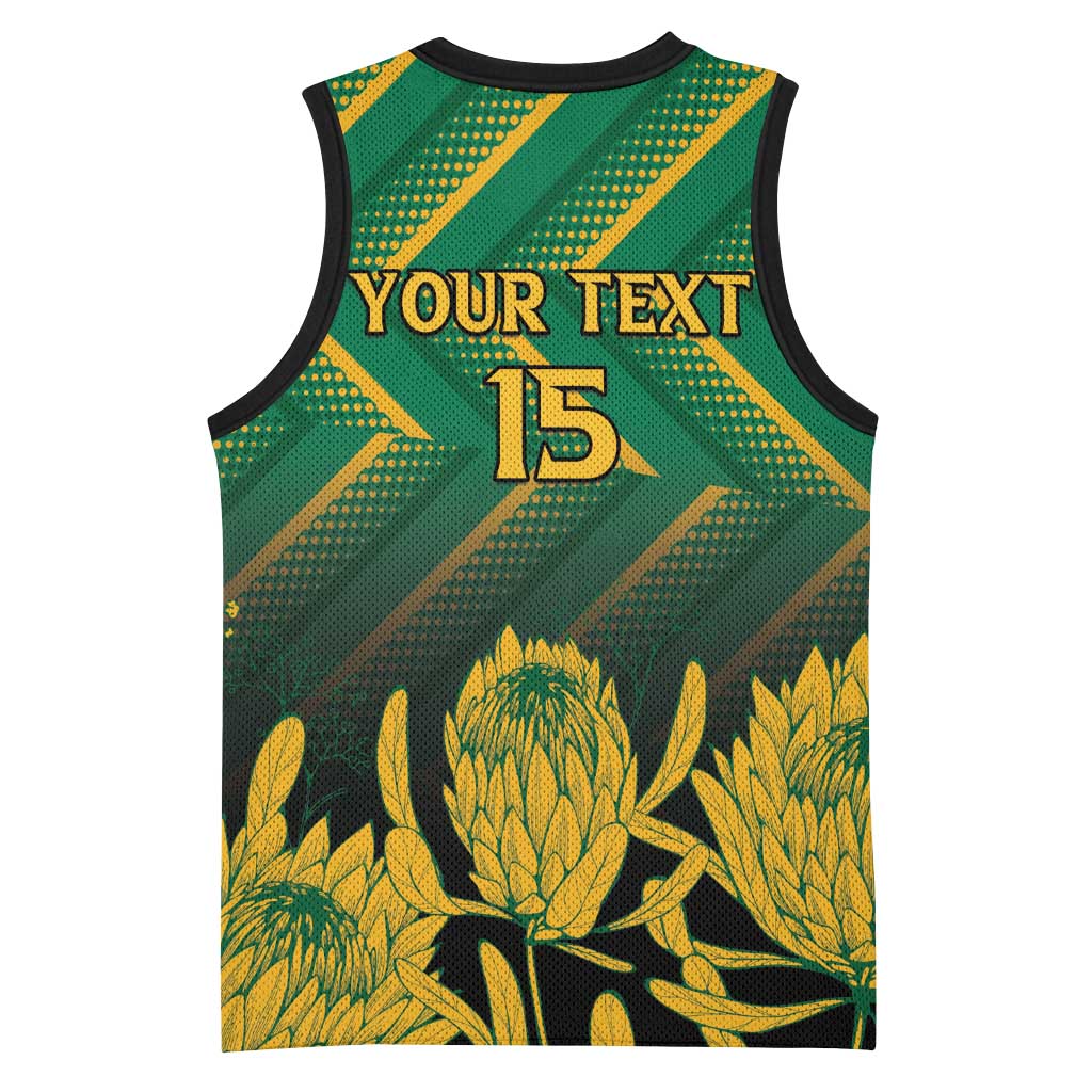South Africa Rugby Custom Basketball Jersey Go Springboks Go LT15