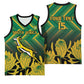 South Africa Rugby Custom Basketball Jersey Go Springboks Go LT15