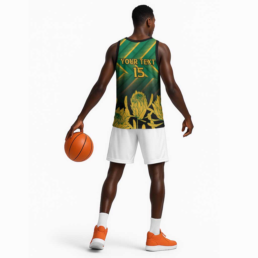 South Africa Rugby Custom Basketball Jersey Go Springboks Go LT15