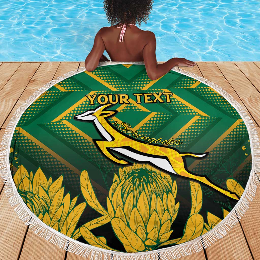 South Africa Rugby Custom Beach Blanket Go Springboks Go