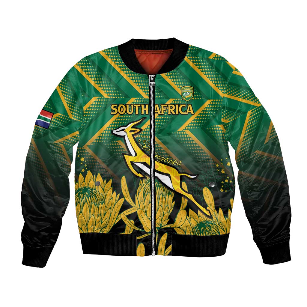 South Africa Rugby Custom Bomber Jacket Go Springboks Go