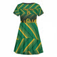 South Africa Rugby Custom Kid Short Sleeve Dress Go Springboks Go