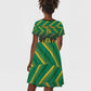 South Africa Rugby Custom Kid Short Sleeve Dress Go Springboks Go