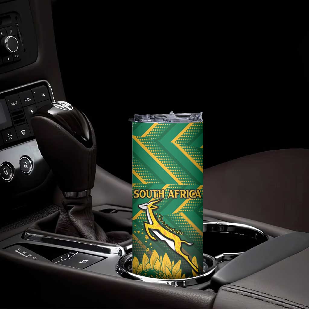 South Africa Rugby Custom Skinny Tumbler Go Springboks Go