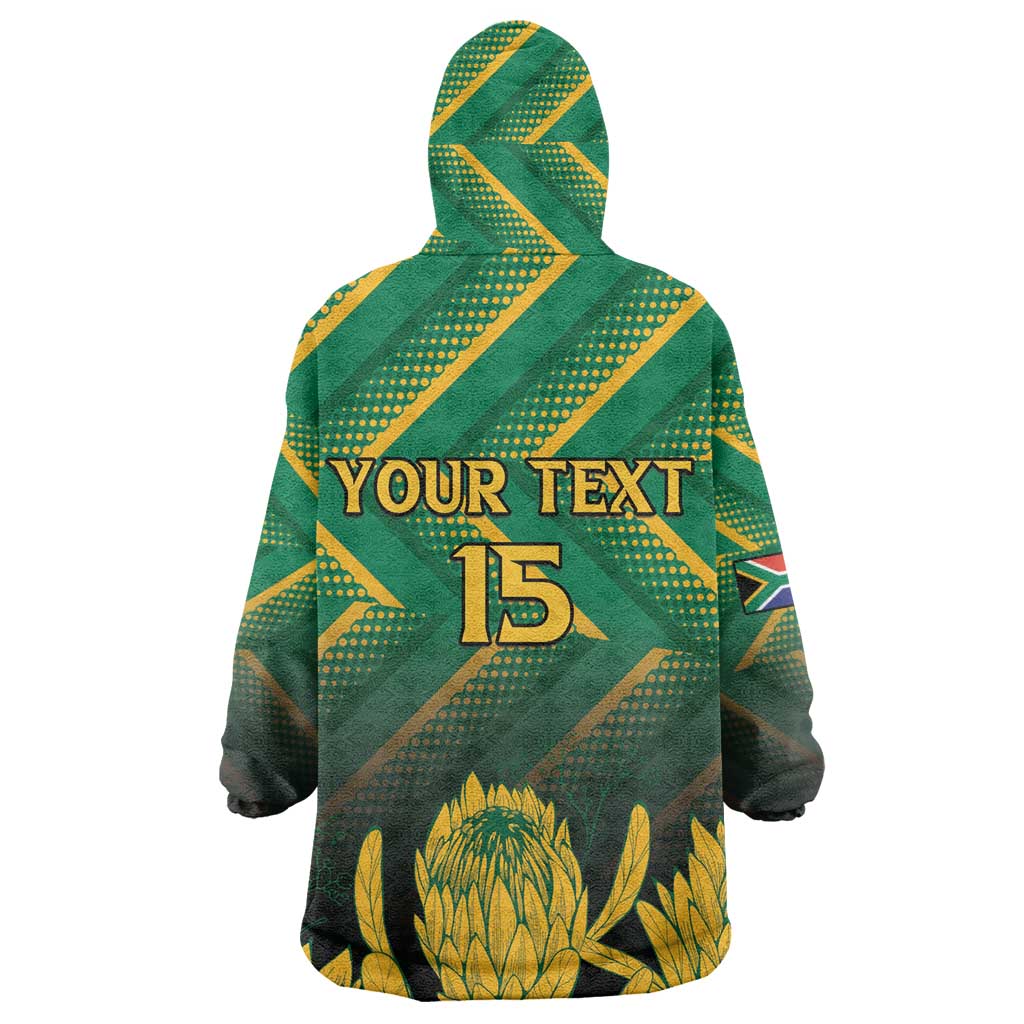South Africa Rugby Custom Wearable Blanket Hoodie Go Springboks Go