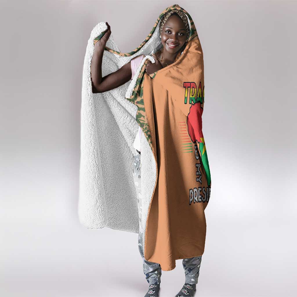Traore Is My President Hooded Blanket Africa For Africans