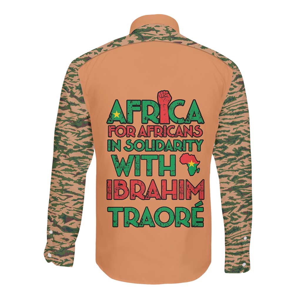 Traore Is My President Long Sleeve Button Shirt Africa For Africans