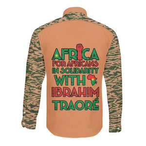 Traore Is My President Long Sleeve Button Shirt Africa For Africans
