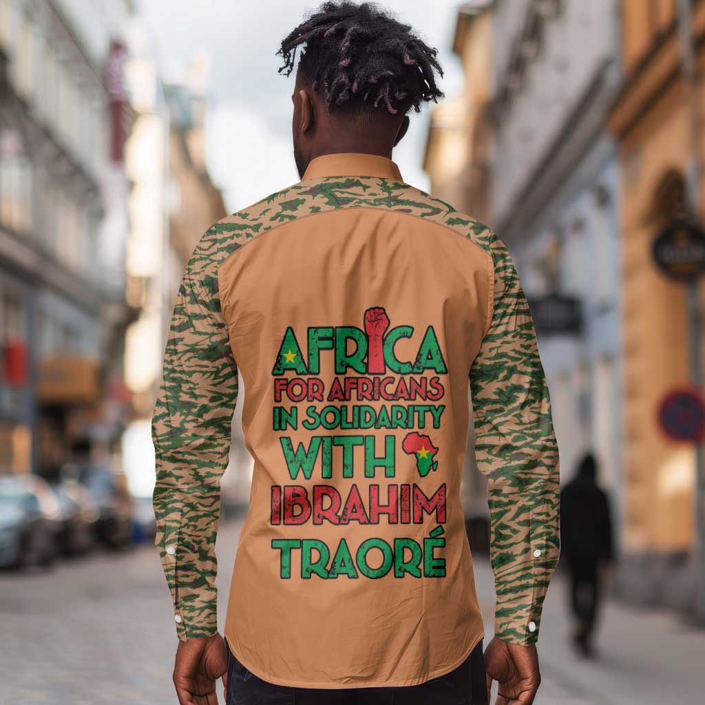 Traore Is My President Long Sleeve Button Shirt Africa For Africans
