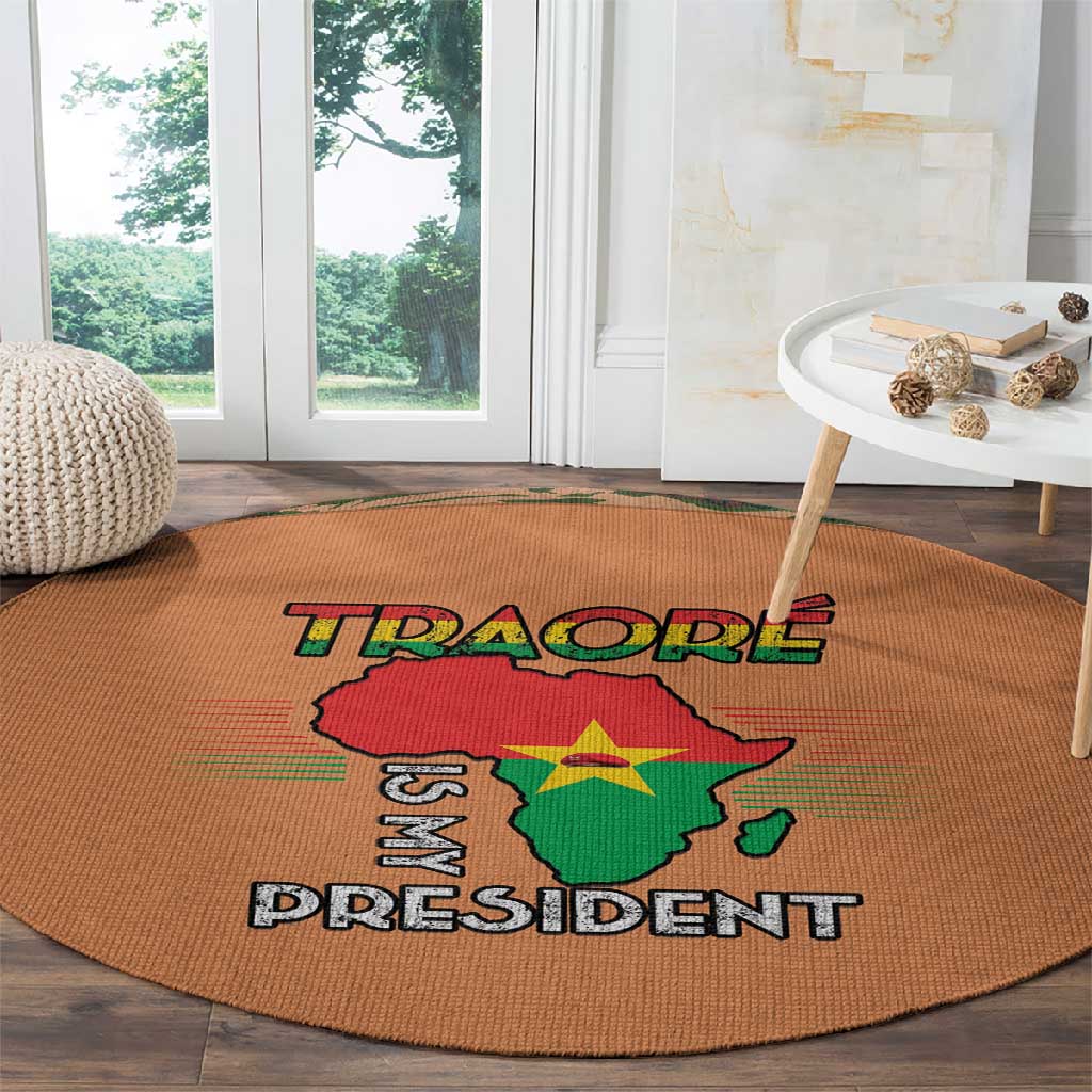 Traore Is My President Round Carpet Africa For Africans