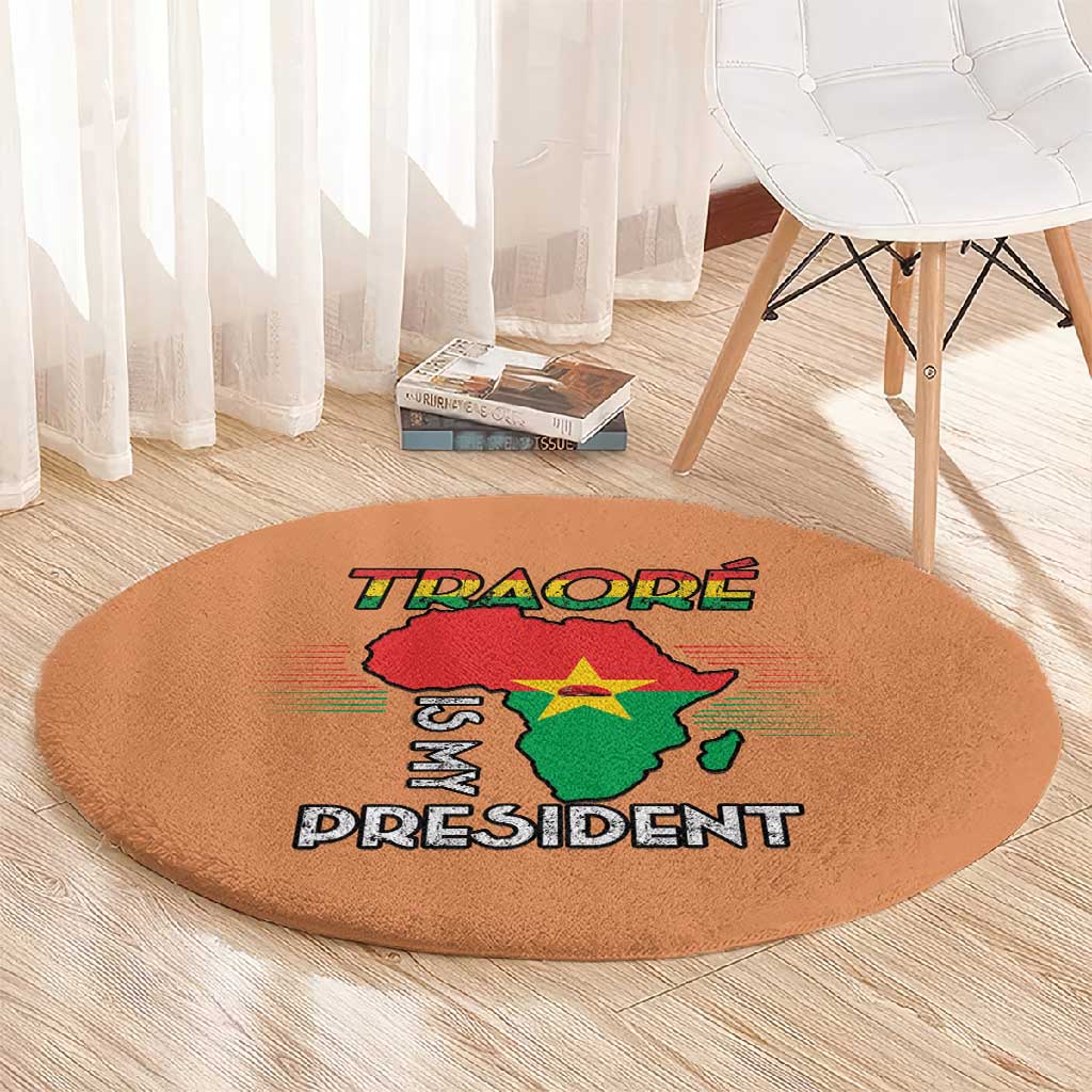 Traore Is My President Round Carpet Africa For Africans