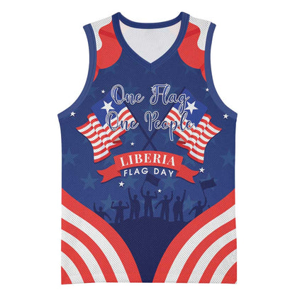 Personalized Liberia Flag Day Basketball Jersey One Flag One People LT15