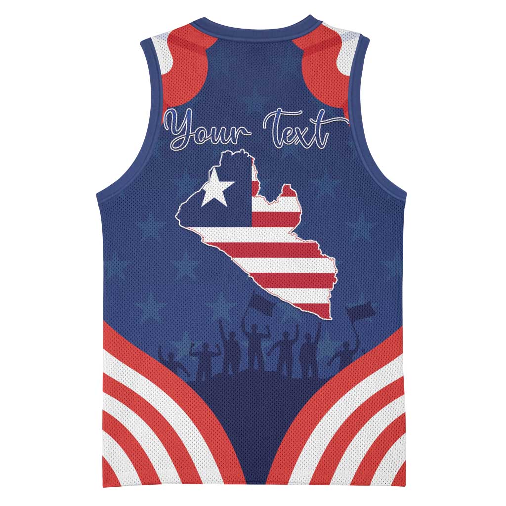 Personalized Liberia Flag Day Basketball Jersey One Flag One People LT15
