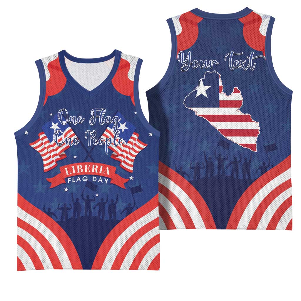 Personalized Liberia Flag Day Basketball Jersey One Flag One People LT15