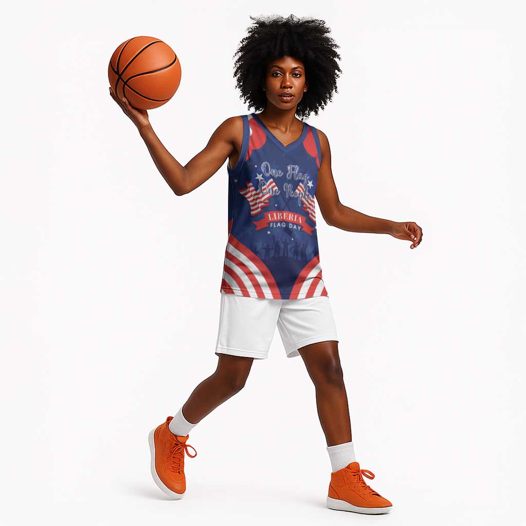 Personalized Liberia Flag Day Basketball Jersey One Flag One People LT15