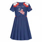 Personalized Liberia Flag Day Kid Short Sleeve Dress One Flag One People - African Pride