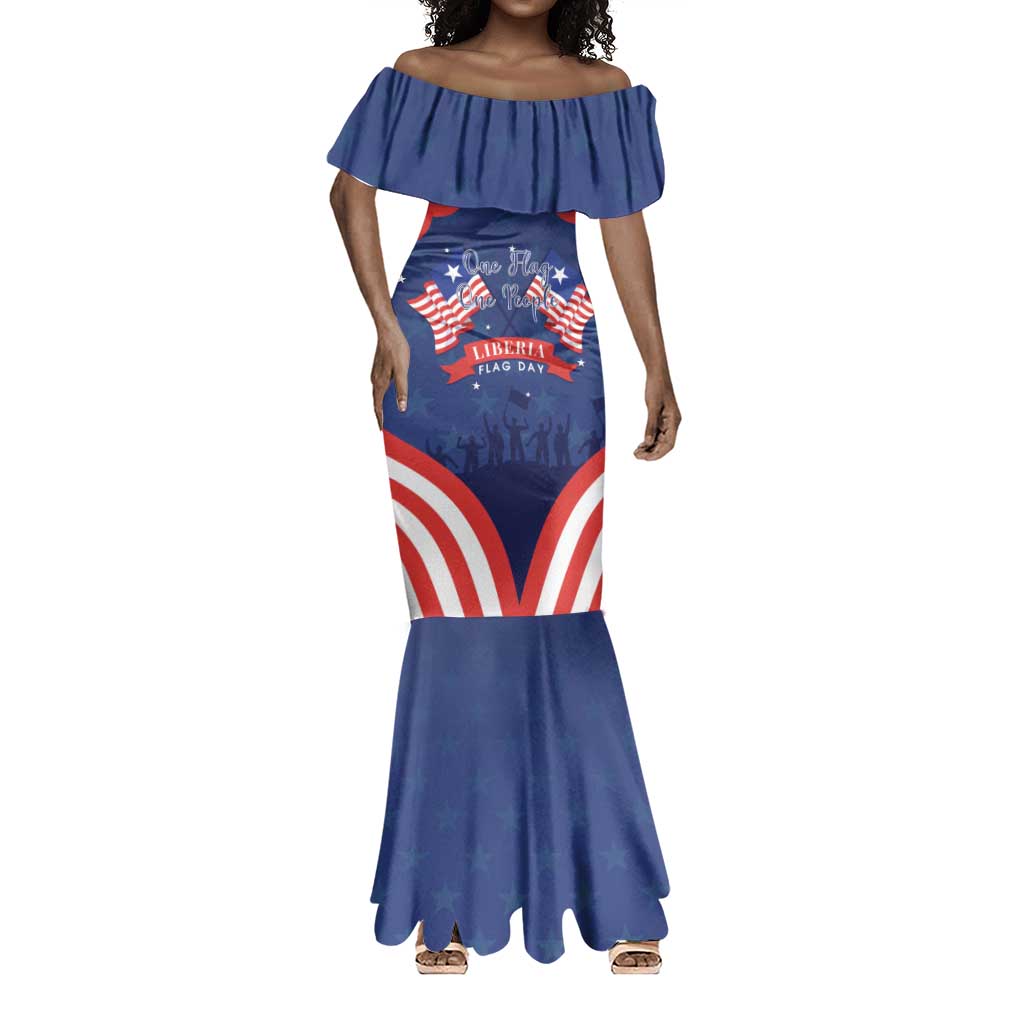Personalized Liberia Flag Day Mermaid Dress One Flag One People - African Pride