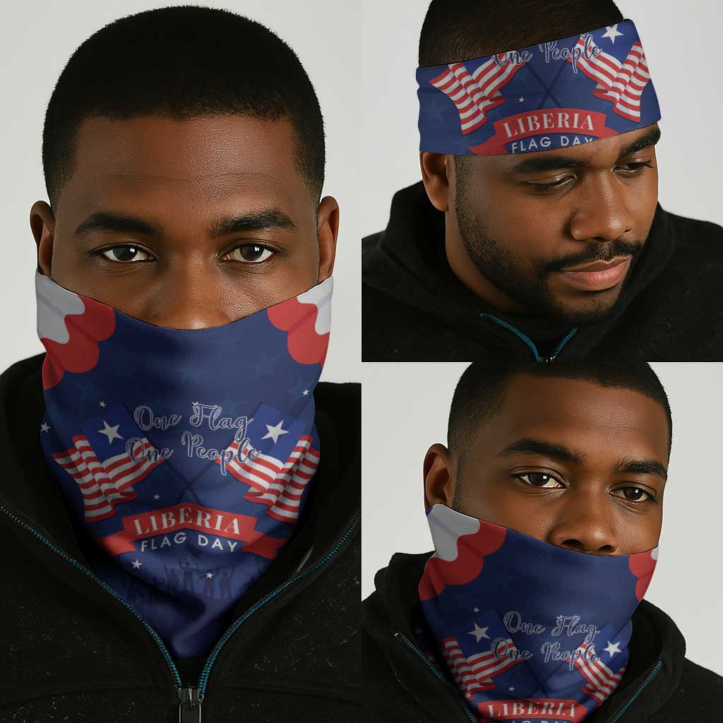 Liberia Flag Day Neck Gaiter One Flag One People LT15