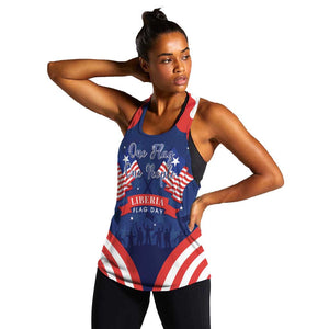 Personalized Liberia Flag Day Women Racerback Tank One Flag One People - African Pride