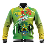 Personalized Gabon Independence Day Baseball Jacket Gradient Style - African Pride
