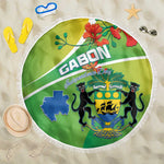 Gabon Independence Day Beach Blanket Gradient Style - African Pride