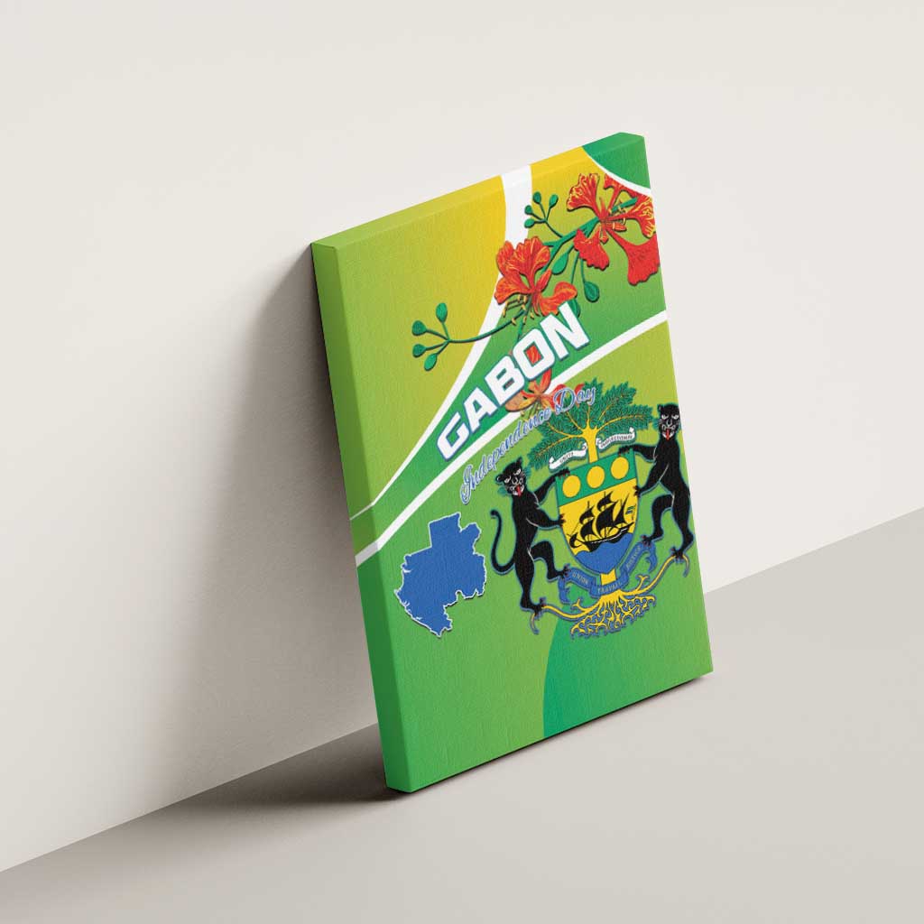 Gabon Independence Day Canvas Wall Art Gradient Style - African Pride