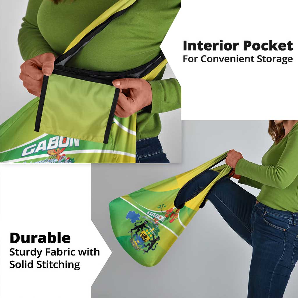 Gabon Independence Day Grocery Bag Gradient Style - African Pride