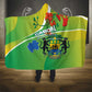 Gabon Independence Day Hooded Blanket Gradient Style - African Pride