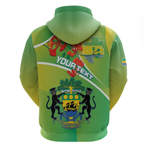 Personalized Gabon Independence Day Hoodie Gradient Style - African Pride