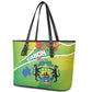 Gabon Independence Day Leather Tote Bag Gradient Style - African Pride
