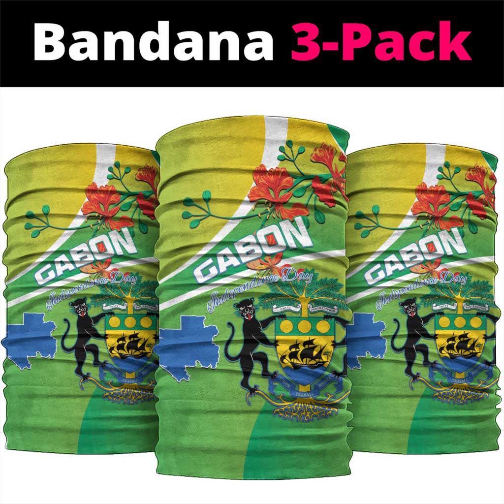 Gabon Independence Day Neck Gaiter Gradient Style LT15