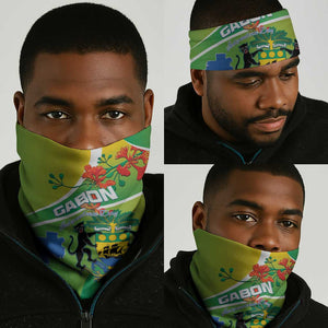 Gabon Independence Day Neck Gaiter Gradient Style LT15